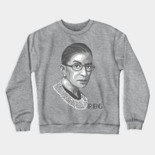 Ruth Bader Ginsburg Portrait and Quote Crewneck Sweatshirt